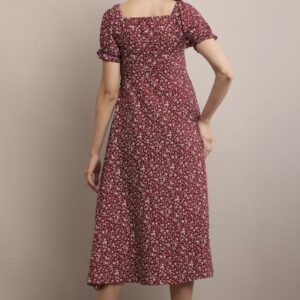 Line Printed Flower Dress - Image 18