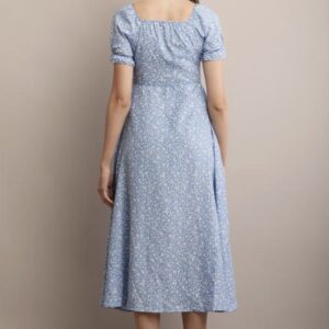 Line Printed Flower Dress - Image 24