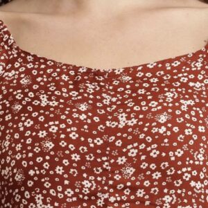 Line Printed Flower Dress - Image 26