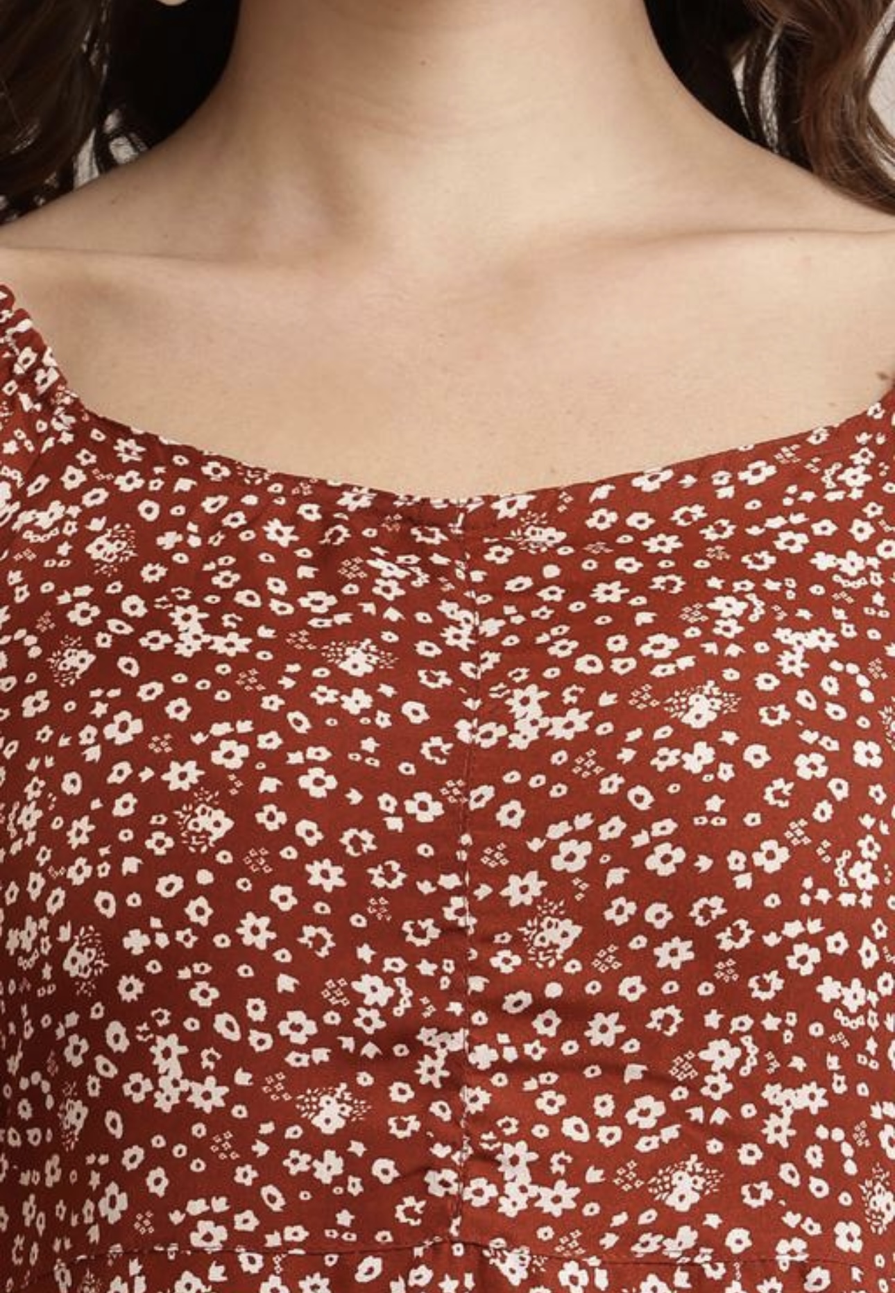 Line Printed Flower Dress - Image 26