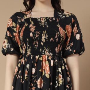 Ruffle Floral Printed - Line Dress - Image 5