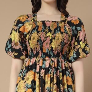 Ruffle Floral Printed - Line Dress - Image 11