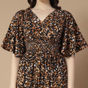 Ruffle Sleeves Dress - Vibrant - Image 12