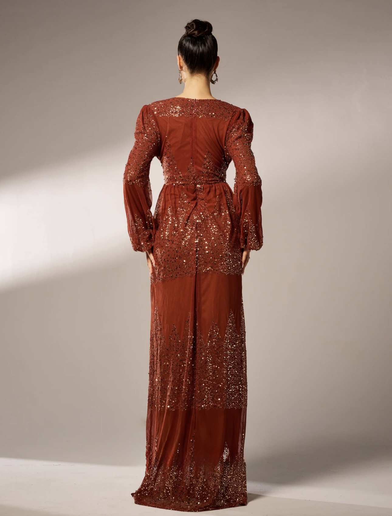 Sequinned High Slit Maxi Dress  - Image 5