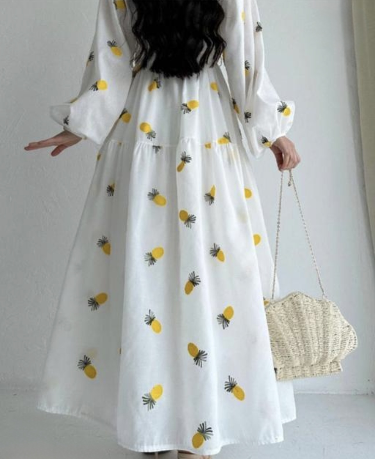 White Printed Shirt Maxi Dress  - Image 2