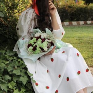 White Printed Shirt Maxi Dress  - Image 1