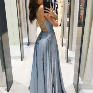Backless Glittery Maxi Dress - Image 6