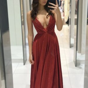 Backless Glittery Maxi Dress - Image 2