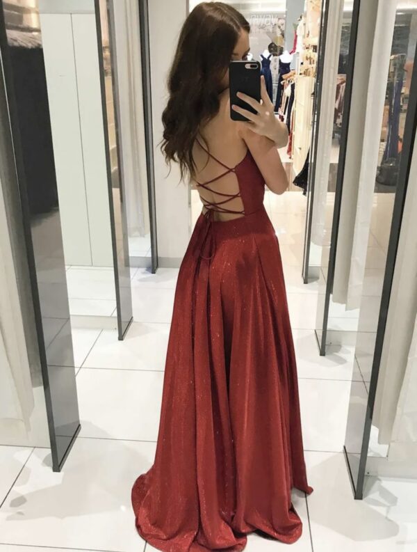 Backless Glittery Maxi Dress