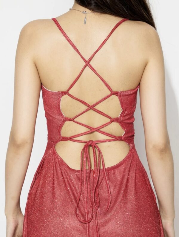 Backless Glittery Maxi Dress - Image 4