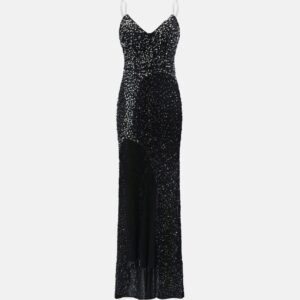 Sequinned Slit Tube Dress - Image 2