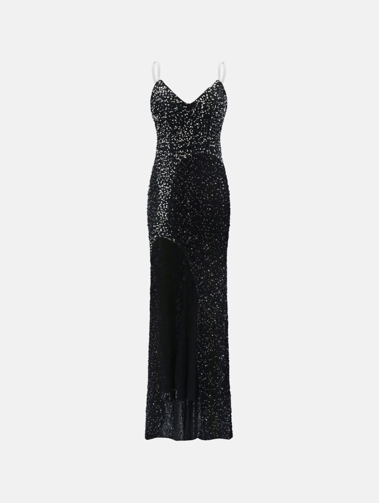 Sequinned Slit Tube Dress - Image 2
