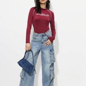 Printed Fitted Bodysuit - Image 2