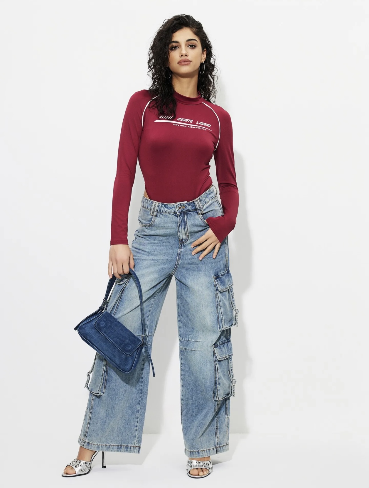 Printed Fitted Bodysuit - Image 2