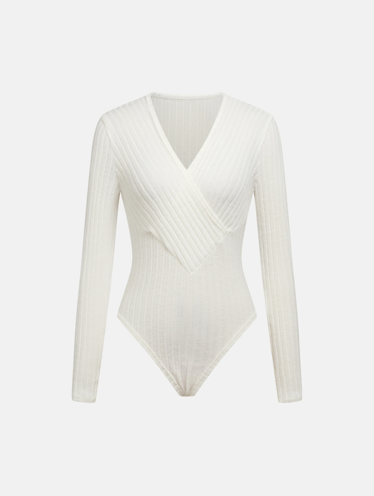 V Neck Textured Bodysuit - Image 5