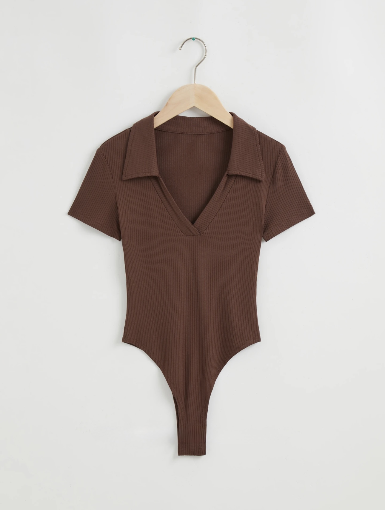 Ribbed Polo Bodysuit - Image 8
