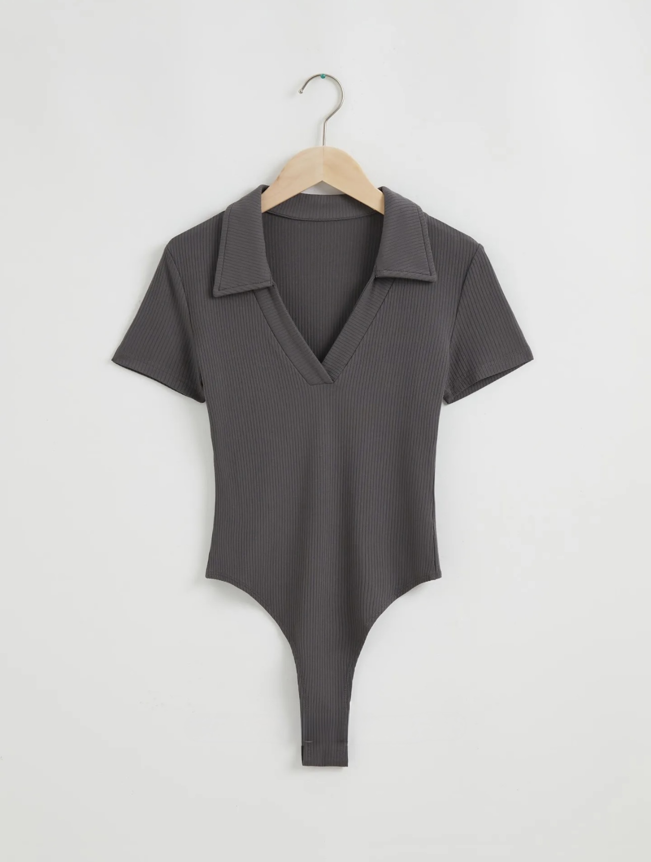 Ribbed Polo Bodysuit - Image 4