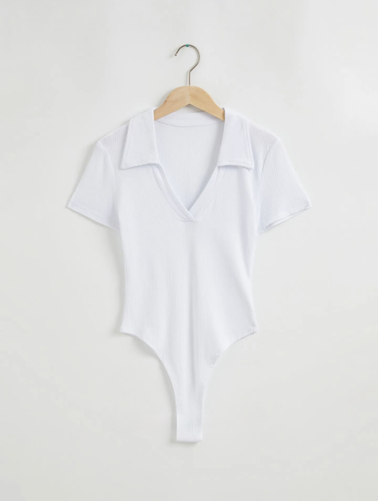 Ribbed Polo Bodysuit - Image 6