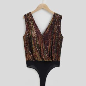 Draped Sequinned Bodysuit - Image 12