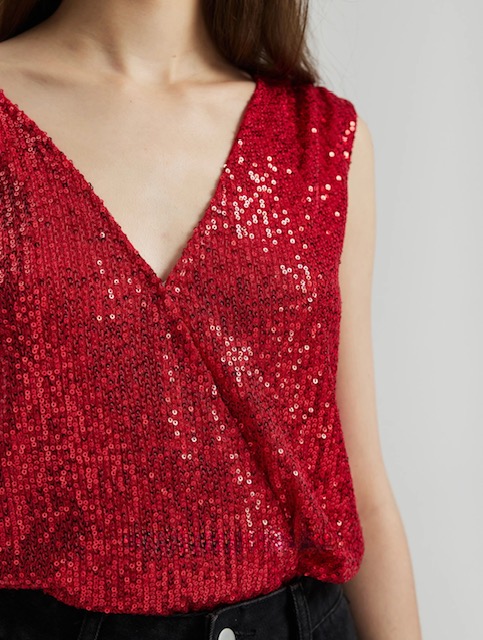 Draped Sequinned Bodysuit - Image 13