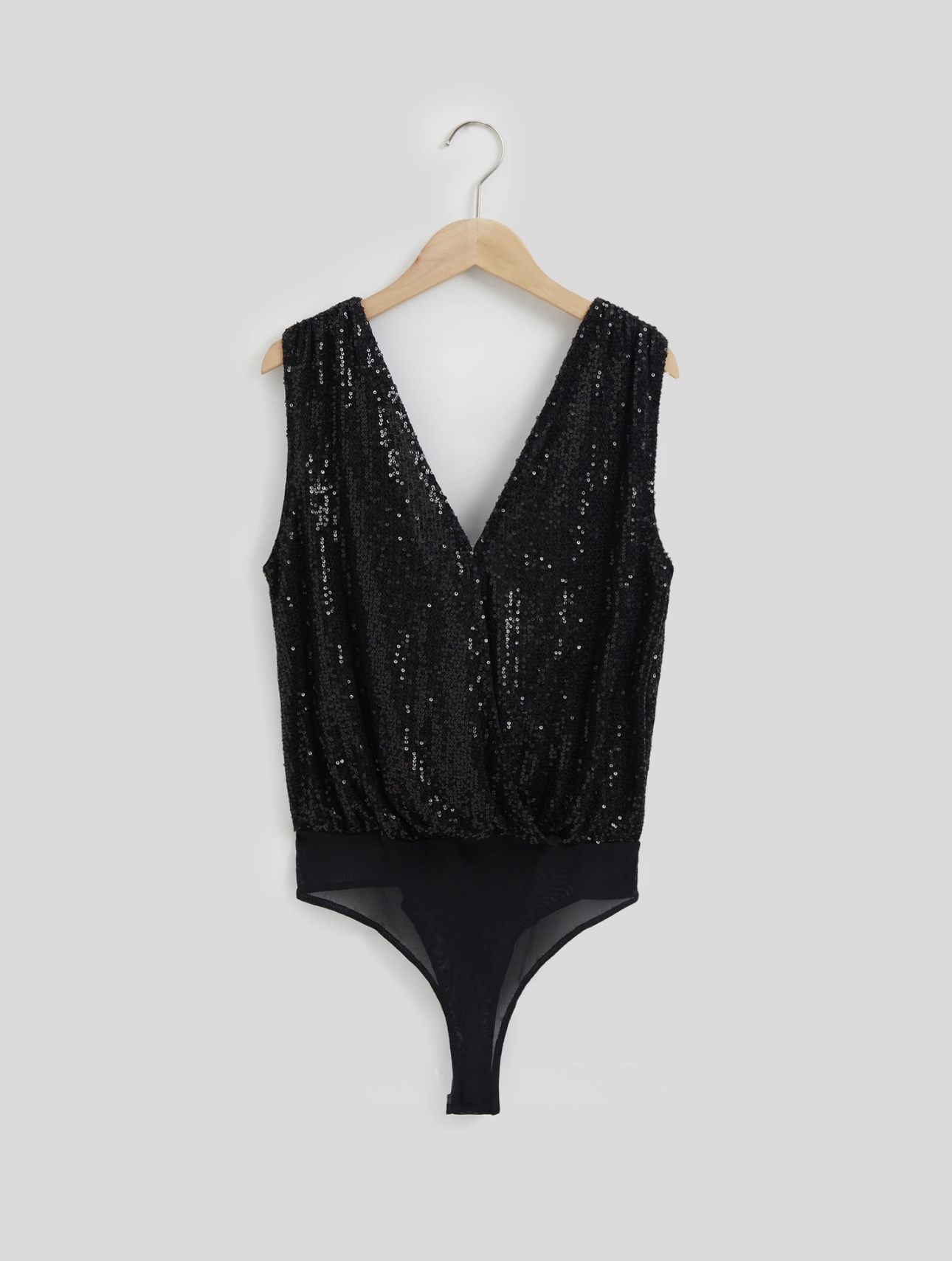 Draped Sequinned Bodysuit - Image 5