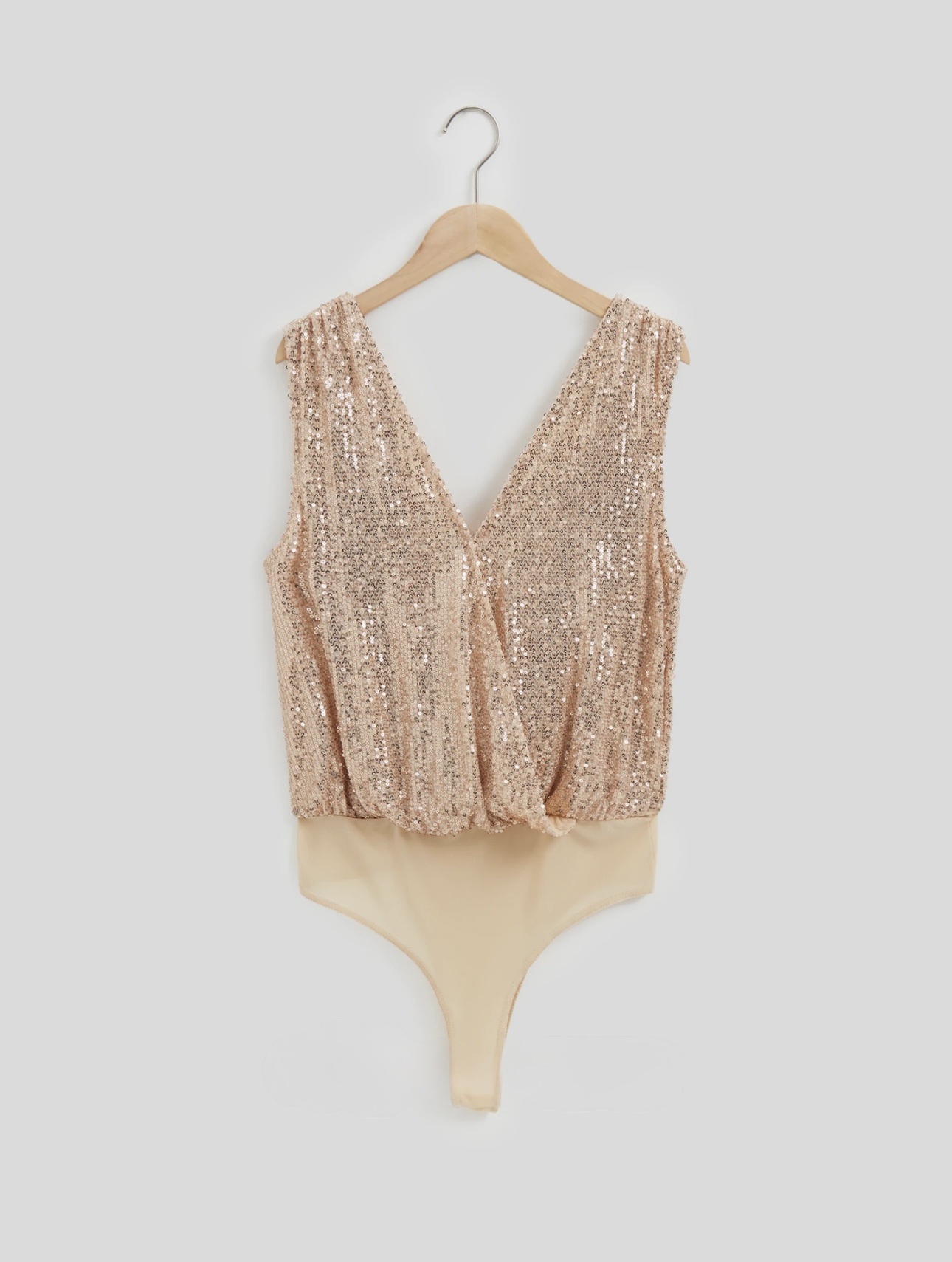 Draped Sequinned Bodysuit - Image 3