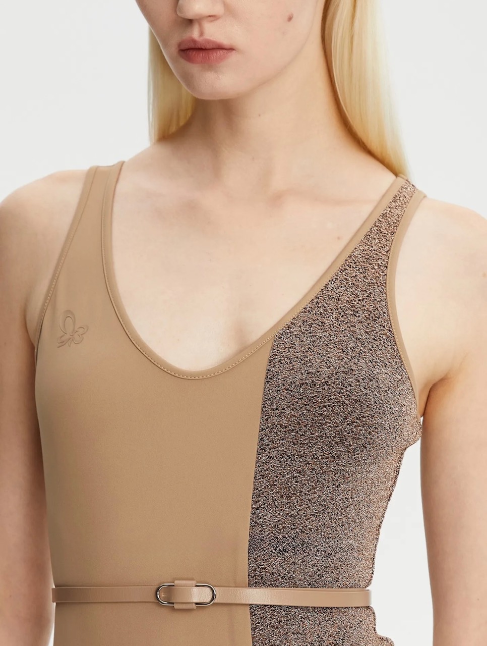 Patchwork Shimmer Bodysuit - Image 1