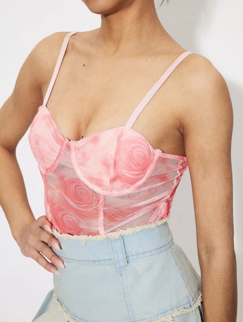 Trimmed Sheer Bodysuit - Image 2