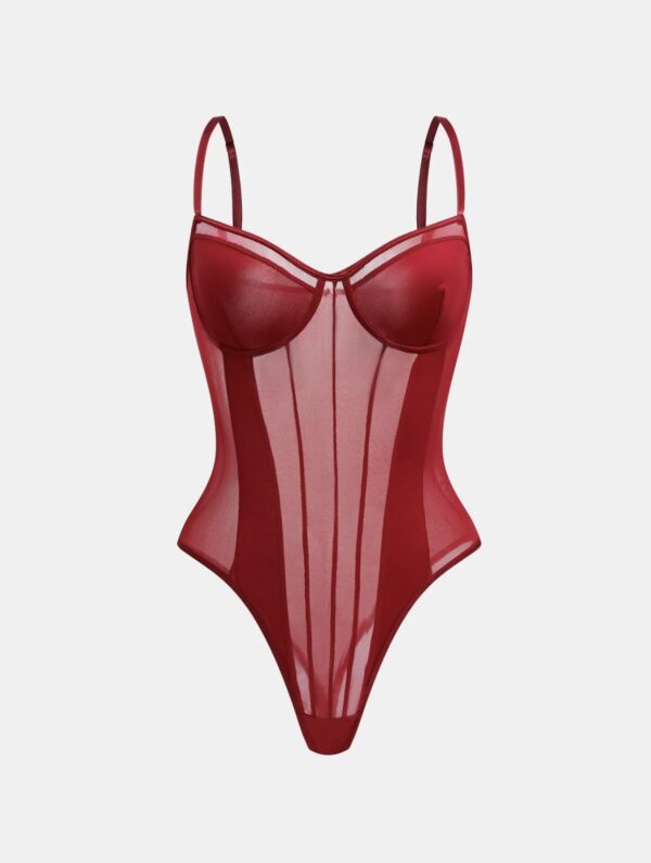 Trimmed Sheer Bodysuit - Image 4