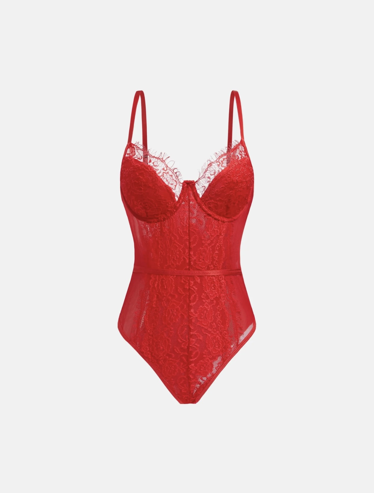 Lace Trimmed Bodysuit - Image 2