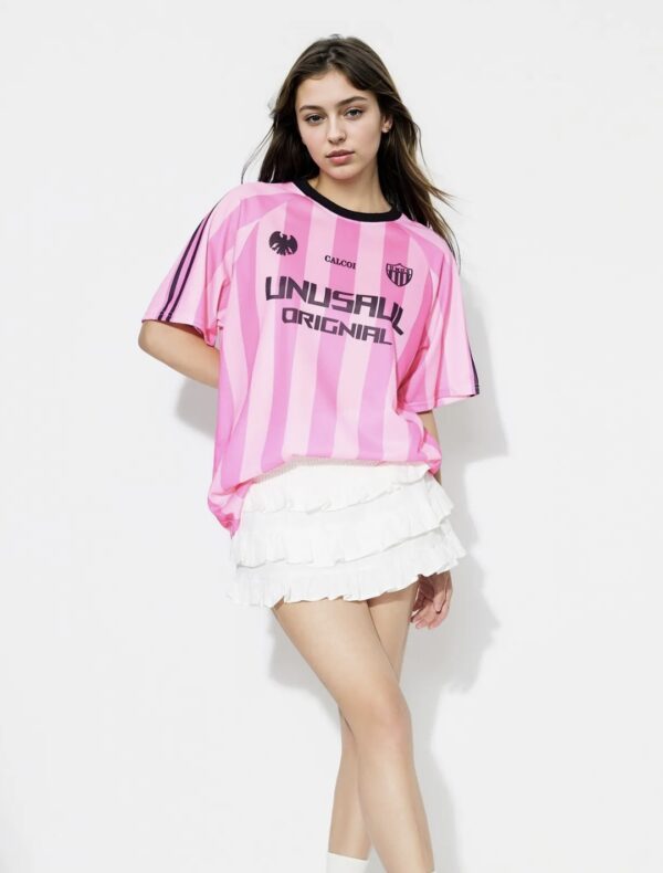 Printed Strips Pullover T - Shirt - Image 2