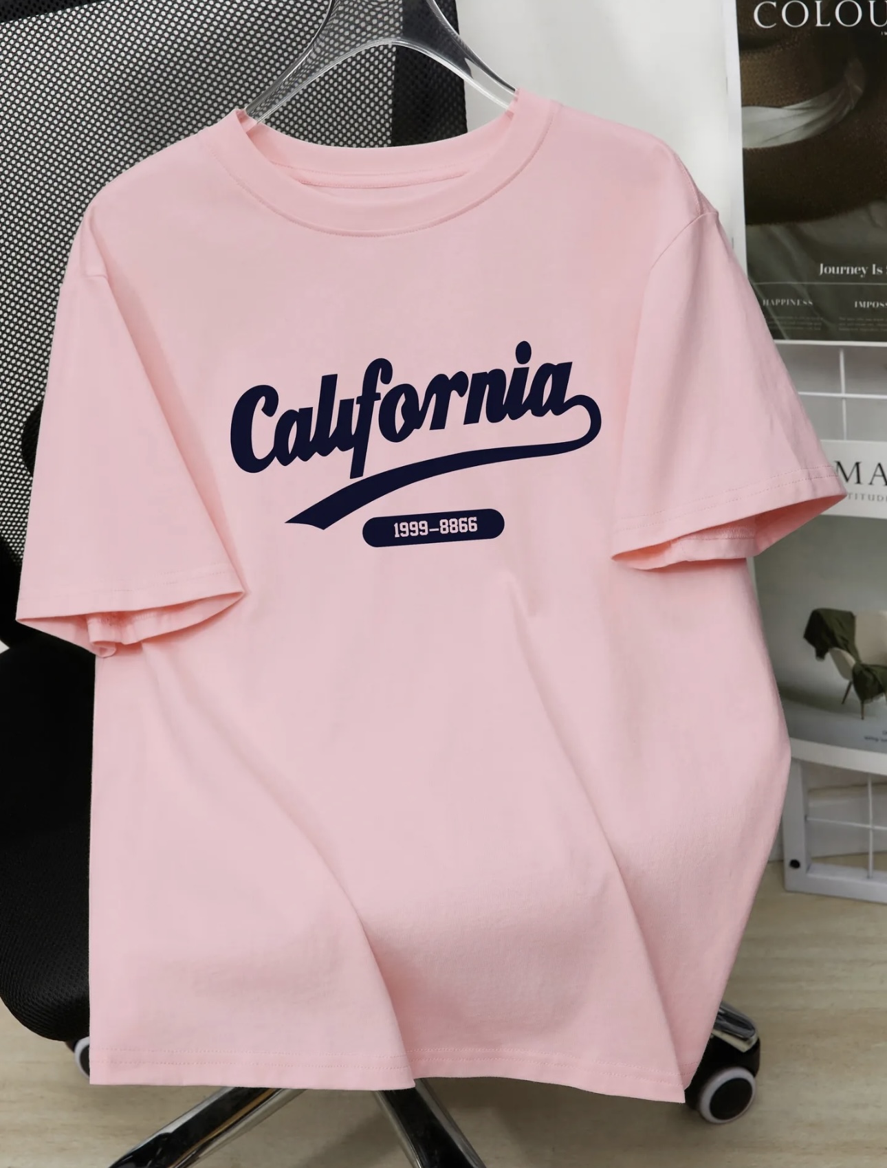 Pink Printed Pullover T - Shirts - Image 1