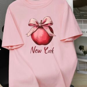 Pink Printed Pullover T - Shirts - Image 3