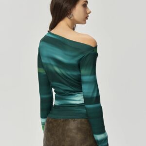 Printed Ruched Top - Image 3