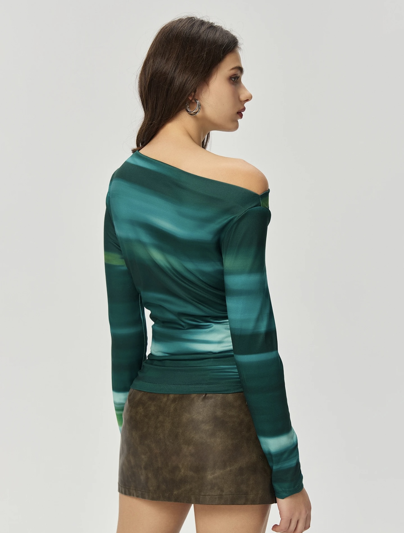 Printed Ruched Top - Image 3