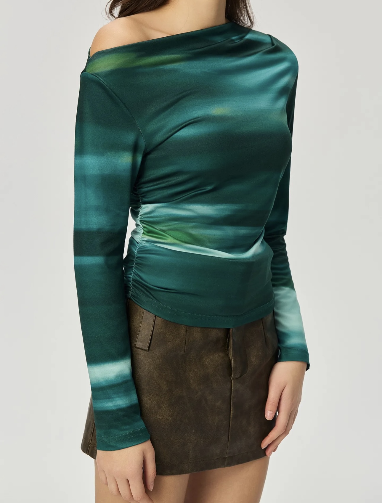 Printed Ruched Top - Image 2