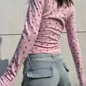 Printed Lace Trimmed Top - Image 7