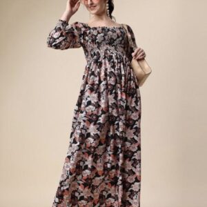 Fit And Flare A - Line Maxi Dress