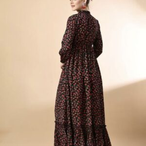 Classy Neck Pattern A - Line Dress - Image 19