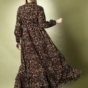 Classy Neck Pattern A - Line Dress - Image 16