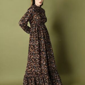 Classy Neck Pattern A - Line Dress - Image 4