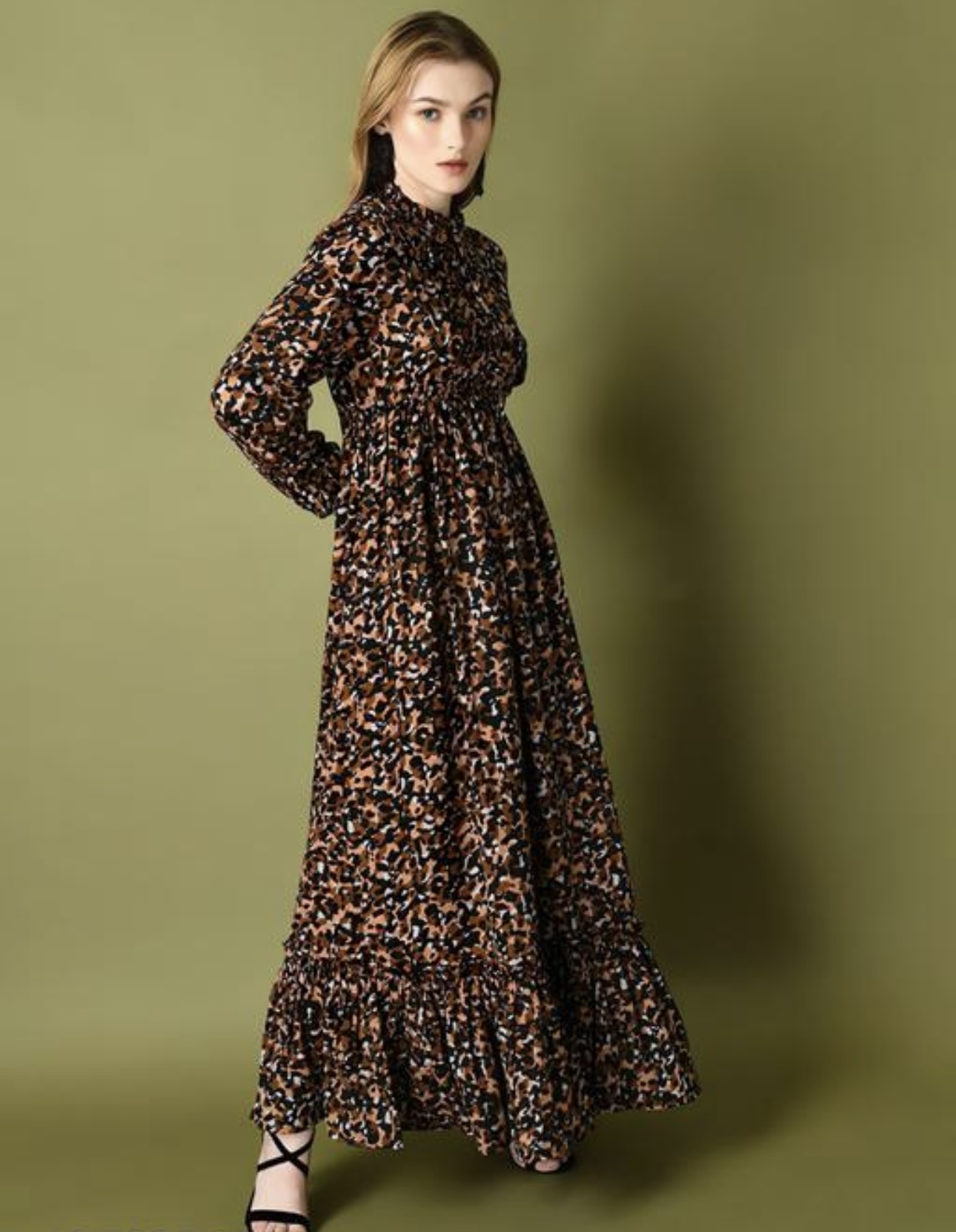 Classy Neck Pattern A - Line Dress - Image 4