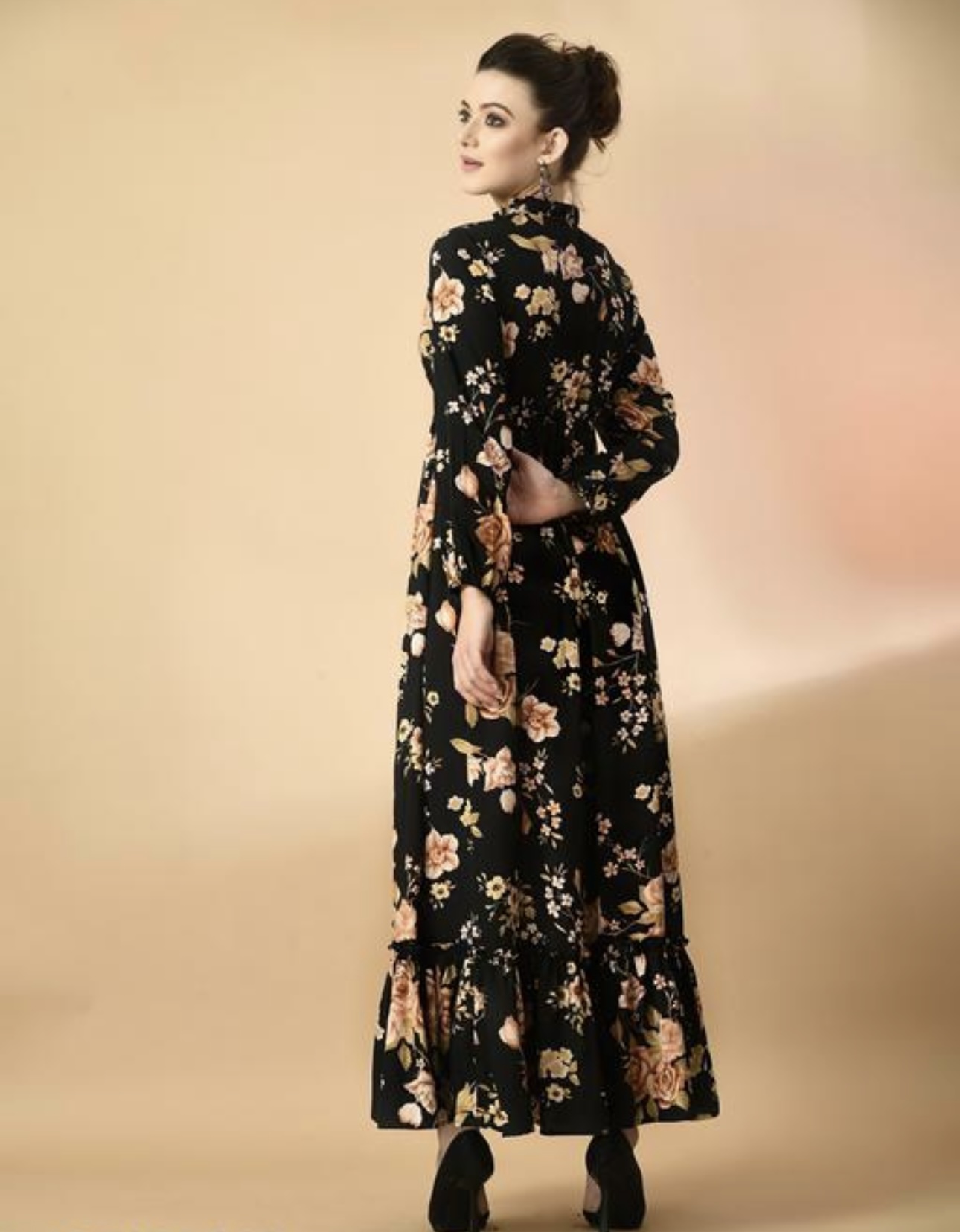 Classy Neck Pattern A - Line Dress - Image 13