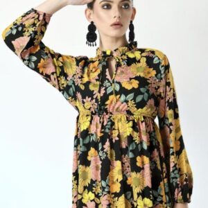 Classy Neck Pattern A - Line Dress - Image 10