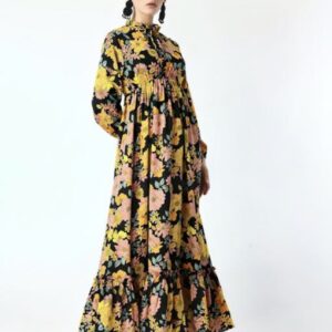 Classy Neck Pattern A - Line Dress - Image 9