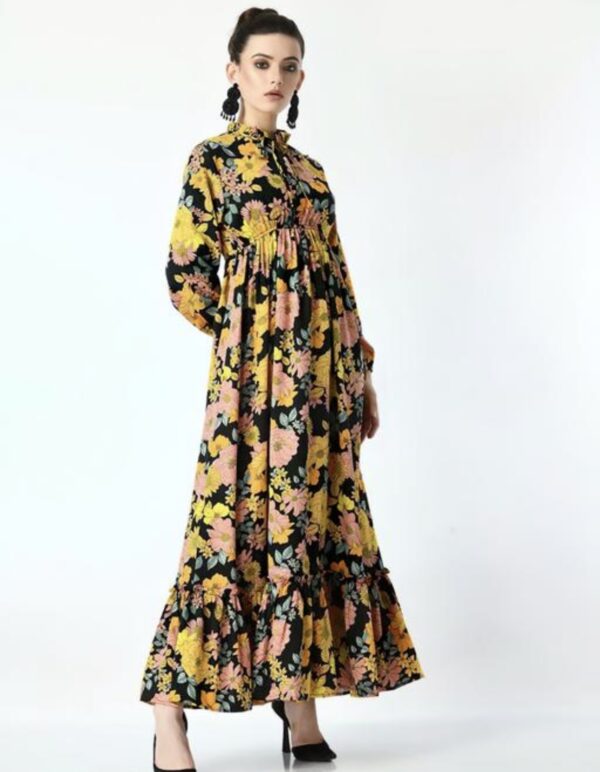 Classy Neck Pattern A - Line Dress - Image 9