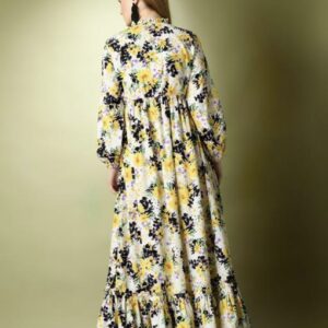 Classy Neck Pattern A - Line Dress - Image 7