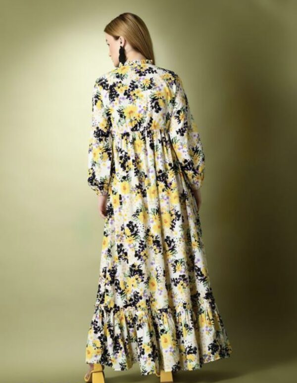 Classy Neck Pattern A - Line Dress - Image 7