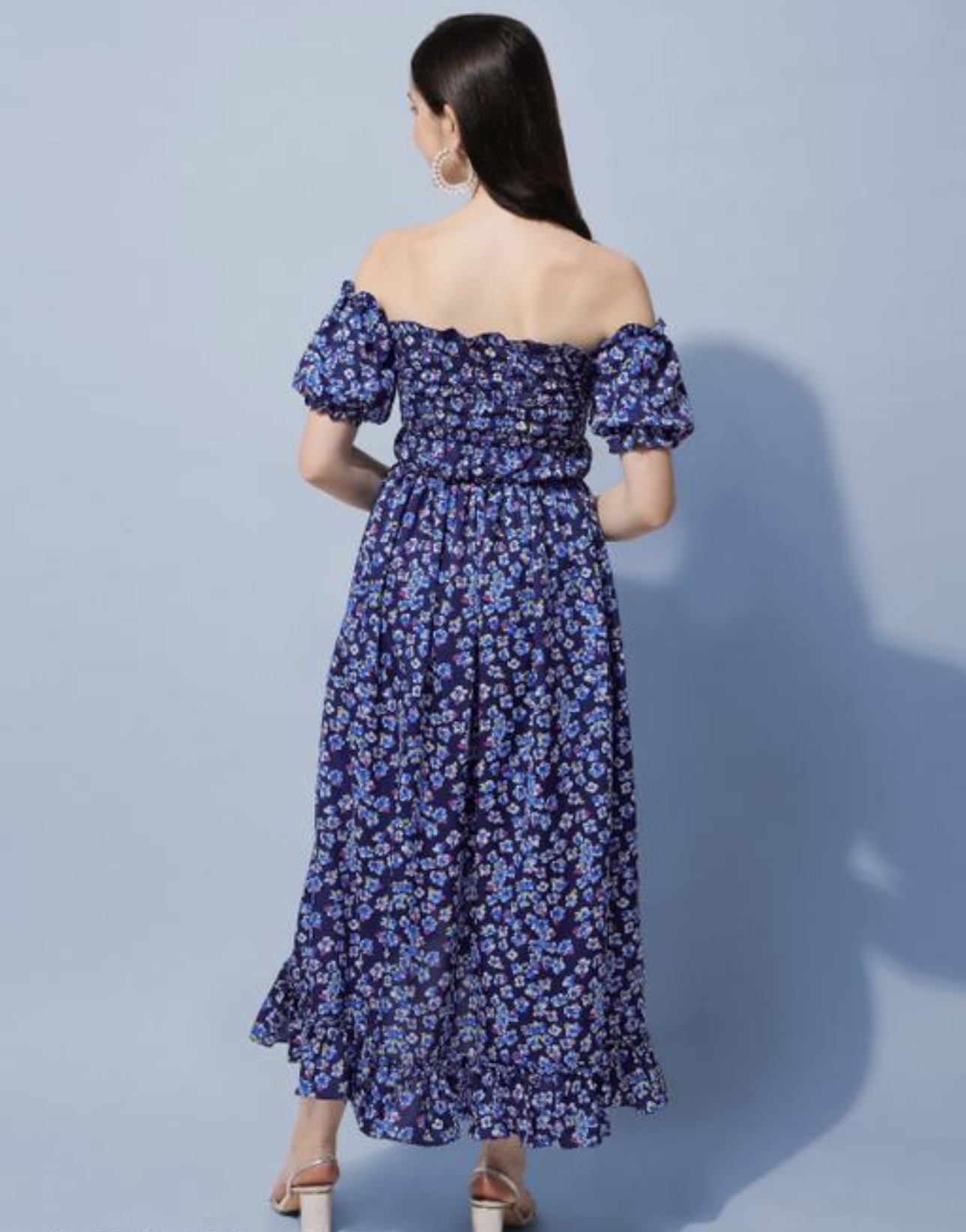 High - Low Off the Shoulder A - Line Dress - Image 7