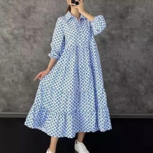 Collar Retro A - Line Dress - Image 4